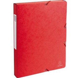 Caja de archivo de cartón Exacompta Red Colorspan con cierre elástico de 25 mm, 25 x 32 cm (ancho x alto) para DIN A4 - Product Image 1