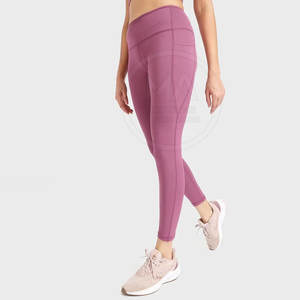 Mallas de mujer hechas a medida al por mayor mallas de mujer hechas profesionalmente mallas de Yoga de cintura elástica de alta calidad - Product Image 2