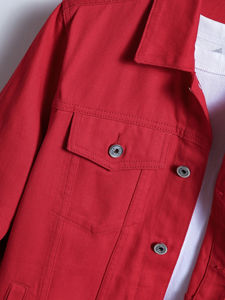 Veste en jean personnalisable pour hommes avec col montant Veste en jean à usage d'extérieur de style sport - Product Image 3