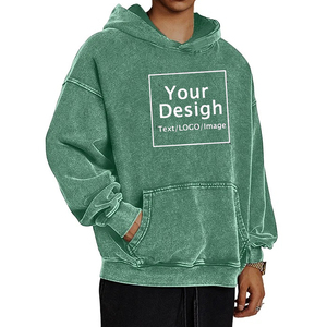 Sudaderas con Capucha para Hombre, Lavado Ácido, Impresión Puff de Alta Calidad, Logotipo Personalizado, Venta al Por Mayor - Product Image 2