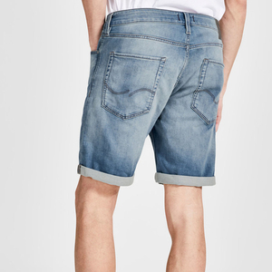 Short d'été quantité minimale de commande pour hommes Pantalon demi-motard couleur Vente en gros à bas prix Jeans droit déchiré OEM personnalisé en denim à longueur courte pour hommes - Product Image 5