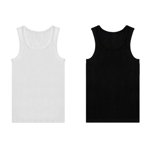 <b>Men's</b> Custom Logo Hip Hop Tank Tops 100% Cotton Quick Dry Knitted Sporty <b>Singlet</b> Plain Blank Gym Breathable Workout Tops - Product Image 6