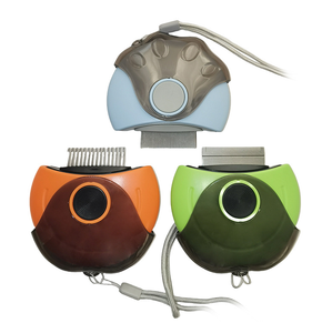 Self Cleaning Plastic & Silicone Pet Grooming Brush <b>Dog</b> Cat Deshedding Slicker One <b>Button</b> Hair Removal Massage Comb - Product Image 1