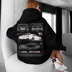 Sweat à capuche Ferrari Formula Racing, coton premium, streetwear, design motorsport, coupe ample, impression haute intensité, usage quotidien - Product Image 2
