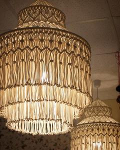Bohême coton décor à la maison gland frange abat-jour macramé lampe suspension lumière plafond lustres pendentif abat-jour - Product Image 1