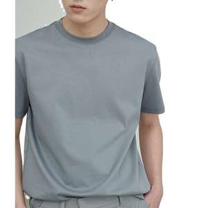 Vente en gros 100% coton Gym Sport T-Shirt surdimensionné entraînement respirant à manches courtes pour hommes Tissu tissé uni avec impression photo - Product Image 4