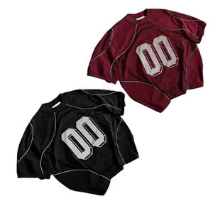 2025 verano último diseño hombres recortada malla Boxy fútbol Jersey 220gsm 100% poliéster malla fútbol Jersey - Product Image 5