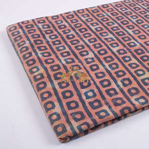 High Quality Customized <b>Soft</b> Dabu Striped Block Printed Cotton Fabric for Home Decor Curtains Boys Bags and Toys - Product Image 2