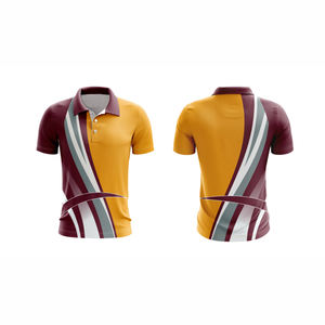 T-shirt polo de sport en polyester décontracté pour hommes, extensible dans les quatre sens, évacuant l'humidité, respirant, polo de golf, avec impression de logo personnalisé, vente en gros - Product Image 5