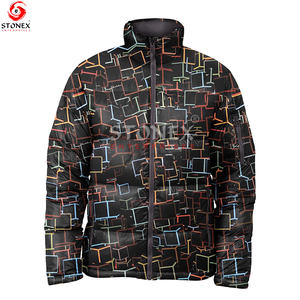 แจ็กเก็ตปลาปักเป้าผ้าใบคอตั้งสำหรับผู้ชายเสื้อแจ็คเก็ตผ้าแคนวาสสำหรับฤดูหนาวออกแบบได้ตามต้องการ - Product Image 3