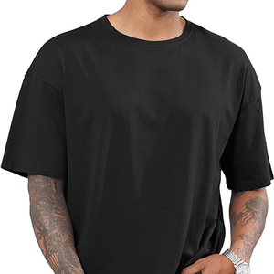 Camisetas de gran tamaño para hombre con etiqueta privada personalizada en diferentes tamaños y colores Camiseta de gran tamaño para hombre de uso informal de tendencia superior - Product Image 3