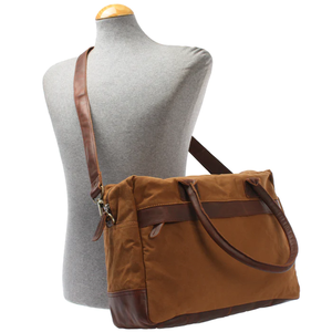 Vintage Style Women cognac Canvas <b>Laptop</b> <b>Messenger</b> <b>Bag</b> Along with Adjustable and Removable Shoulder Strap - Product Image 6