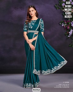Sari elegante color malva Noor - Product Image 2