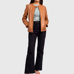 Chaqueta de piel de oveja genuina personalizada de alta calidad para mujer Producto de alta calidad con relleno de algodón con tamaño Premium - Product Image 4