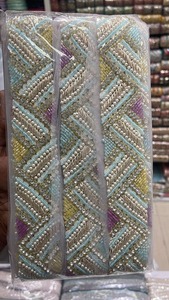 Indian Supplier <b>Embroidered</b> Lace Fabric for Wedding or Evening and Formal Dresses Available for Wholesale Supply - Product Image 4