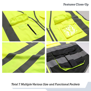 Entrenamiento de construcción Hi Vis Seguridad Chaleco DE SEGURIDAD reflectante Ropa Chaleco de construcción - Product Image 4