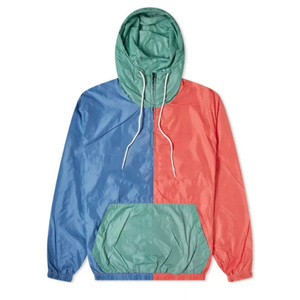 Chaqueta Cortavientos para Hombre, Diseño Personalizado OEM, Novedad 2025, Bloques de Color, Ligera, Nailon, con Cremallera Impermeable y Puños Elásticos - Product Image 1