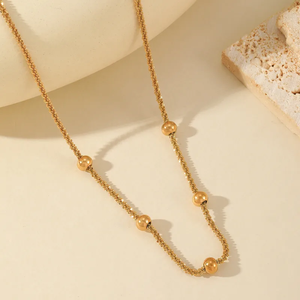 2025 nuevo collar hecho a mano S925 directo India cadenas de cuentas de oro diamante perla estilo Vintage chapado en oro fabricación de joyas permanentes - Product Image 2