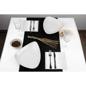 Serviettes imprimées Sonora grises 40x40cm Bambutex Naturel 600 pièces B2B - Product Image 2