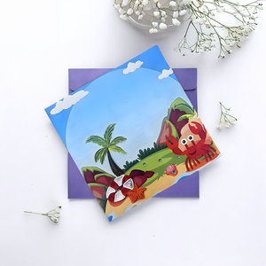 Tarjeta de felicitación de papel animal de Vietnam hecha a mano, tarjeta de filigrana hecha a mano con diseño moderno en relieve de animales 3D - Product Image 3