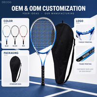 Raquette de tennis pour adultes de 27 pouces, légère, durable, avec cadre en alliage, poignée confortable pour la pratique sur le terrain extérieur