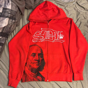 Sweat à capuche personnalisé pour homme, streetwear, diamant, délavage acide, délavé au soleil, SDL, poids lourd, 100% coton, coupe régulière, XXS, strass - Product Image 2