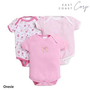 Ropa Cómoda para Recién Nacidos |   Mameluco Unisex de Algodón 100% a Rayas y Estampado con Botones a Presión y Manga Corta para Bebés y Niños Pequeños, para Todas las Temporadas - Product Image 2