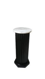 Colonne et piliers en marbre noir et blanc, piliers en pierre de marbre, pilier en marbre pour la décoration intérieure - Product Image 2