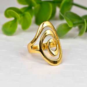 Anneau en laiton brut, anneau en laiton massif, anneau réglable, anneau brut, base d'anneau, cerceau en laiton brut, connecteur de boucle, accessoires en laiton brut - Product Image 1