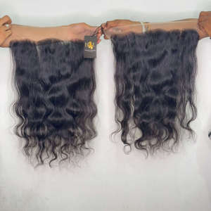 Línea de cabello natural brasileña 13x6 13x4 Cierre de encaje frontal con paquetes de cabello indio crudo, proveedores de cabello humano indio - Product Image 2