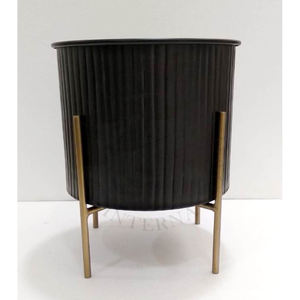 Classic Powder Coated Metal Hand Curved Durable Flower <b>Pots</b> Room Decor Garden Planters Luxury Item - Product Image 4