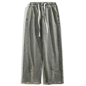 <b>Men's</b> Quick Dry Stonewash Jogger Pants 100 Percent Cotton <b>Loose</b> Fit Gym Training Running Streetwear <b>Trousers</b> - Product Image 3