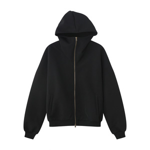 Sweat à capuche automne-hiver en velours pour hommes, logo personnalisé, échantillon gratuit de coton épais et chaud fabriqué en gros, sweats à capuche à conception doublée - Product Image 2