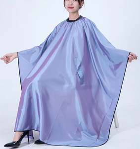 Light Blue Waterproof Free Hands <b>Barber</b> <b>Cape</b> Made of Durable Polyester - Product Image 1