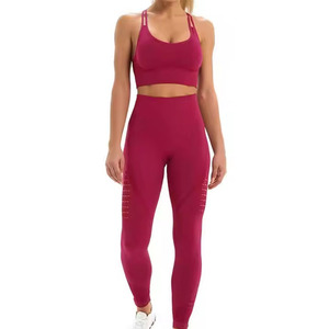 2025 nuevo diseño al por mayor personalizado de alta calidad reciclado de manga larga 2 piezas conjunto de Yoga de talla grande gimnasio Fitness conjuntos para mujeres - Product Image 4