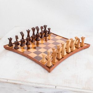 Tablero de Ajedrez de madera duradero y duradero hecho de madera de acacia con artesanía artística y atractivo visual - Product Image 4