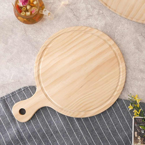 Meilleure vente de plateau alimentaire en bois avec poignée dîner servant des marchandises rondes planches de charcuterie - Product Image 3