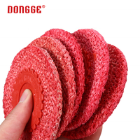 Disque de polissage abrasif en sisal rouge personnalisé professionnel OEM pour l'acier inoxydable avec finition haute brillance 100x16mm