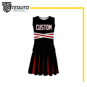 El mejor precio Uniforme de animadora sin mangas Venta caliente Sublimación Uniformes profesionales Diseño de buena calidad Uniforme de animadora - Product Image 2