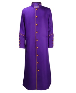 Vêtement de prêtre d'église sur mesure en gros, robe de clergé, robe de prédicateur pour hommes, col montant respirant, robe longue de clergé - Product Image 4