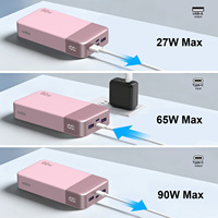 Batería Externa Portátil de 20000mAh y 90W para Laptop, con Carga Rápida Tipo C, Venta al Por Mayor