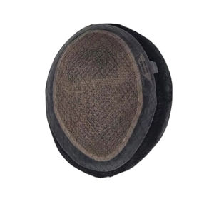 Perruque toupet Miraje Model Taz BD en cheveux humains Remy indiens avec une densité de 100%, vague profonde naturelle et vague corporelle, base en dentelle PU - Product Image 4