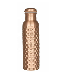 Botella de agua de cobre puro hecha a mano, recipiente de cobre Ayurvédico, botella de agua para Yoga, botella de agua de cobre para beber de tradebit - Product Image 1
