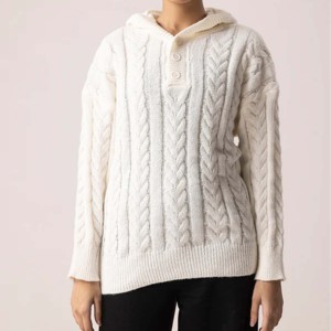 Femmes surdimensionné 100% polaire 1/4 pull zippé pull col en v respirant coton meilleure qualité tissu avant pour l'hiver en vrac - Product Image 4