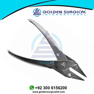 Pince coupante et plieuse de fil lourd à nez plat parallèle |   Instruments chirurgicaux orthopédiques - Product Image 6