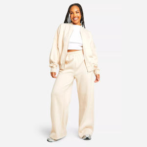 Survêtement 2 pièces femme costumes rétro fermeture éclair Bomber veste sweat taille haute femmes ample velours pantalon costume vêtements de sport - Product Image 4