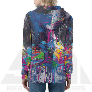 Sudadera con Capucha para Mujer, Estilo Hip Hop, Tejido de Felpa, Impresión por Sublimación de Primera Calidad, Personalizable en la Parte Delantera, Mezcla de Poliéster/Algodón - Product Image 4