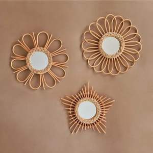 Decoración colgante de pared de Vietnam-Espejo de ratán listo para exportar-Espejo hecho de material de ratán 100% - Product Image 3