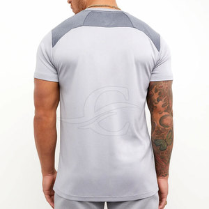 T-shirt de sport pour homme en polyester/coton de grande qualité, coupe ample, manches courtes, coupe ajustée unie, design haute visibilité - Product Image 2