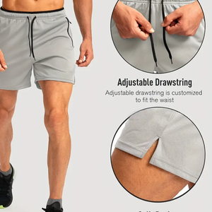 Bermudas básicas de algodón de cintura media para hombre XS Cargo Gym Shorts Jogging Athletic Running Beach Basketball Logotipo personalizado Antiarrugas - Product Image 4